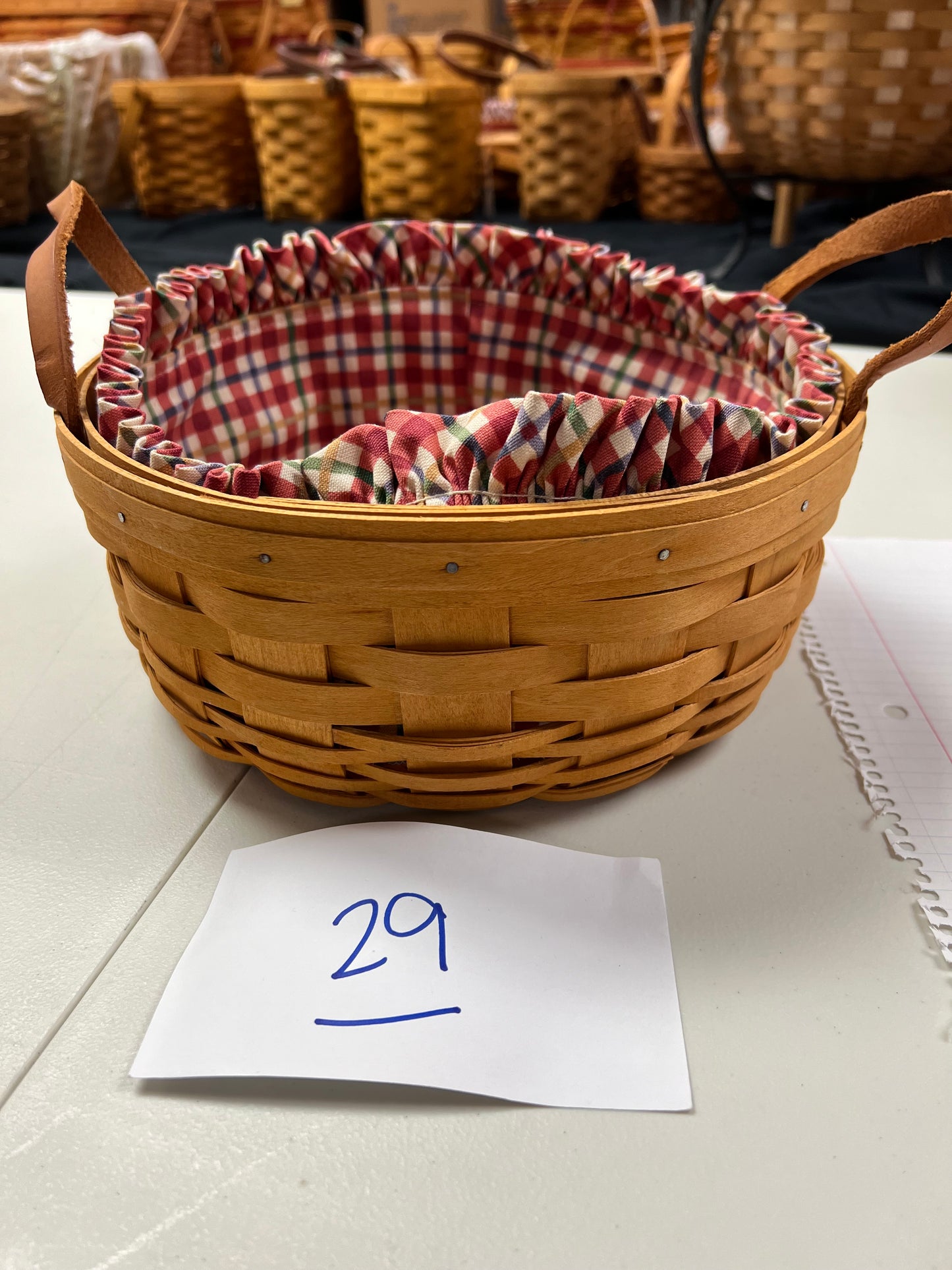 Longaberger darning basket with liner