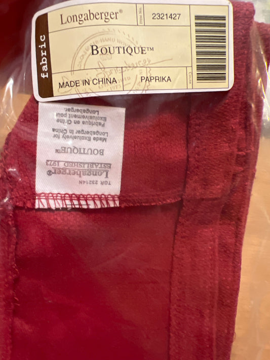 Longaberger boutique liner in paprika