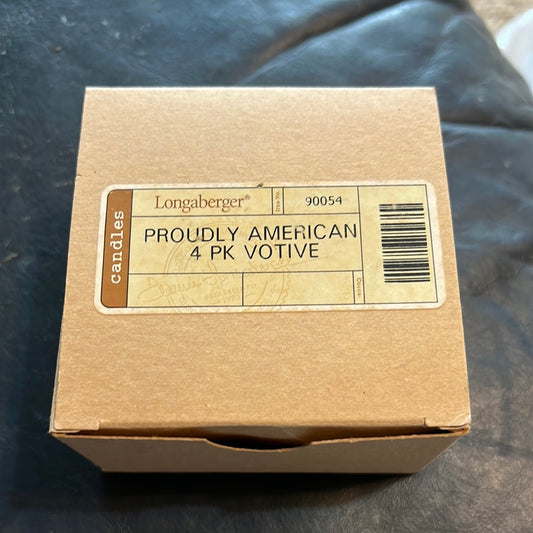 Longaberger Proudly American 4 votive candles