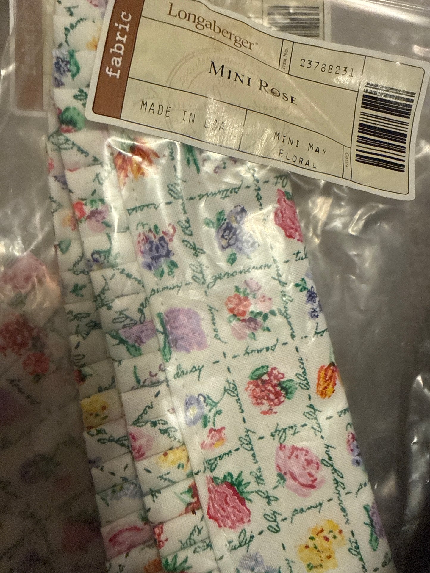 Longaberger mini rose liner in mini may floral
