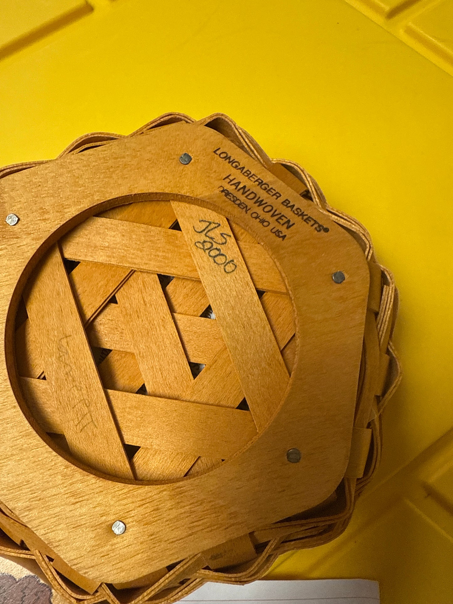 Longaberger 7” generations with painted lid, liner, and protector