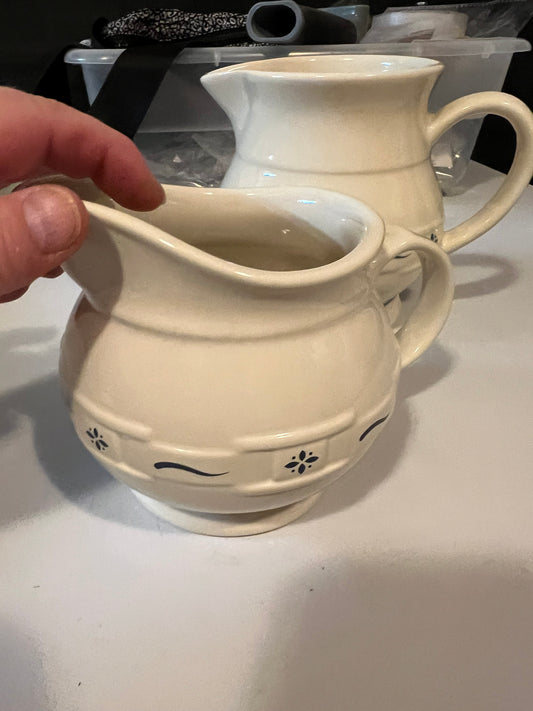 Longaberger small classic blue bubble pitcher