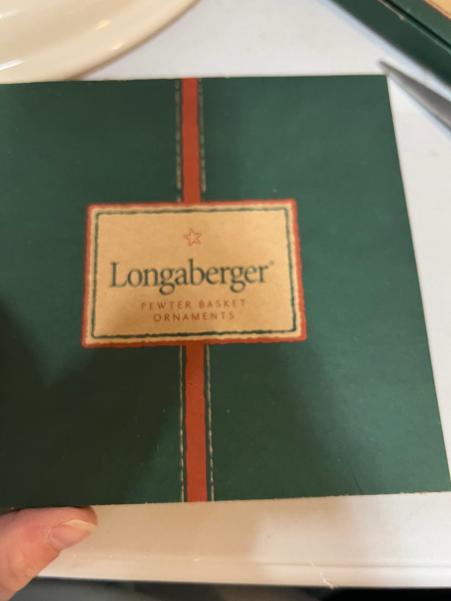 Longaberger pewter basket ornaments