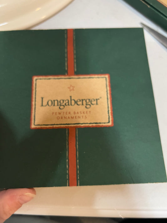 Longaberger pewter basket ornaments