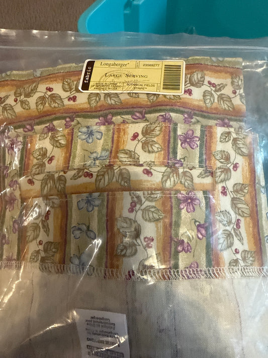Longaberger large serving liner in Botanical fields stripe