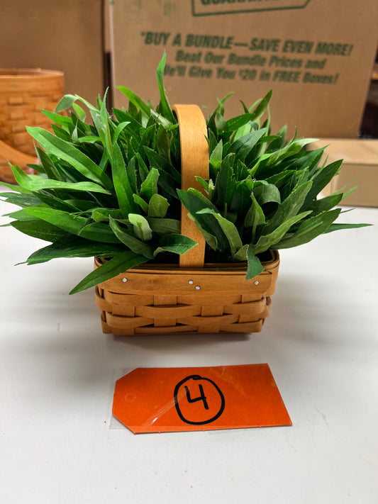 Longaberger tarragon basket with plant