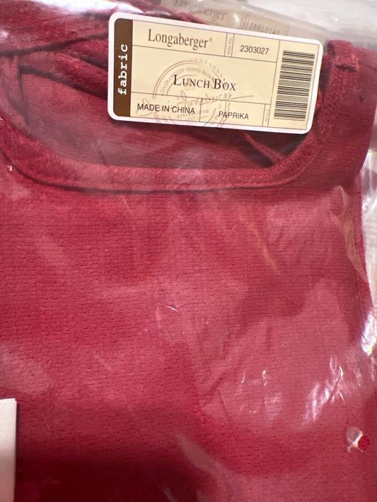 Longaberger lunchbox liner in paprika