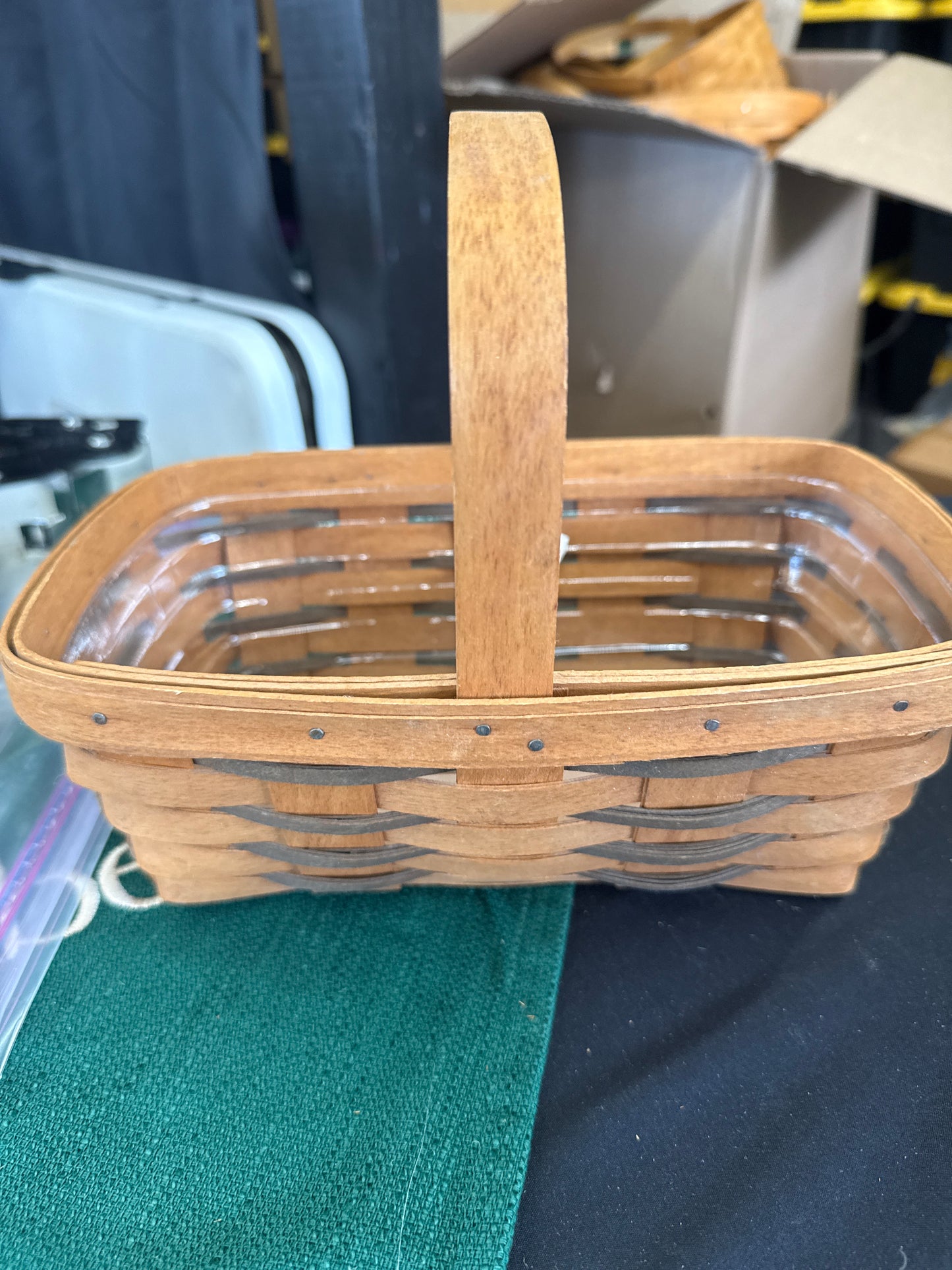 Longaberger small chore basket with protector