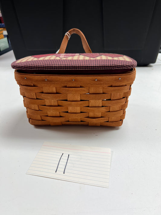 Longaberger Small key basket with lid