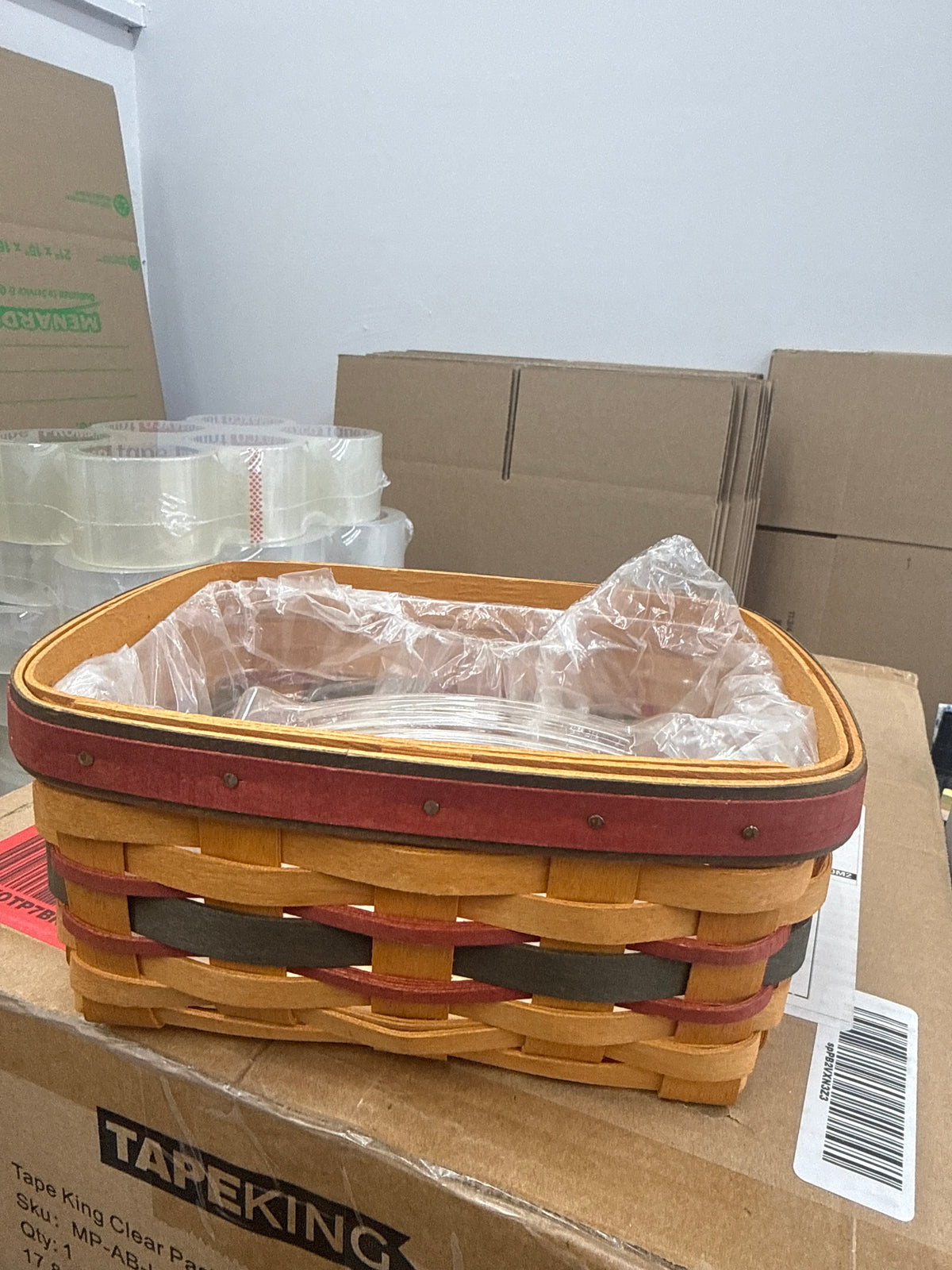 Longaberger Father’s Day address basket with protector