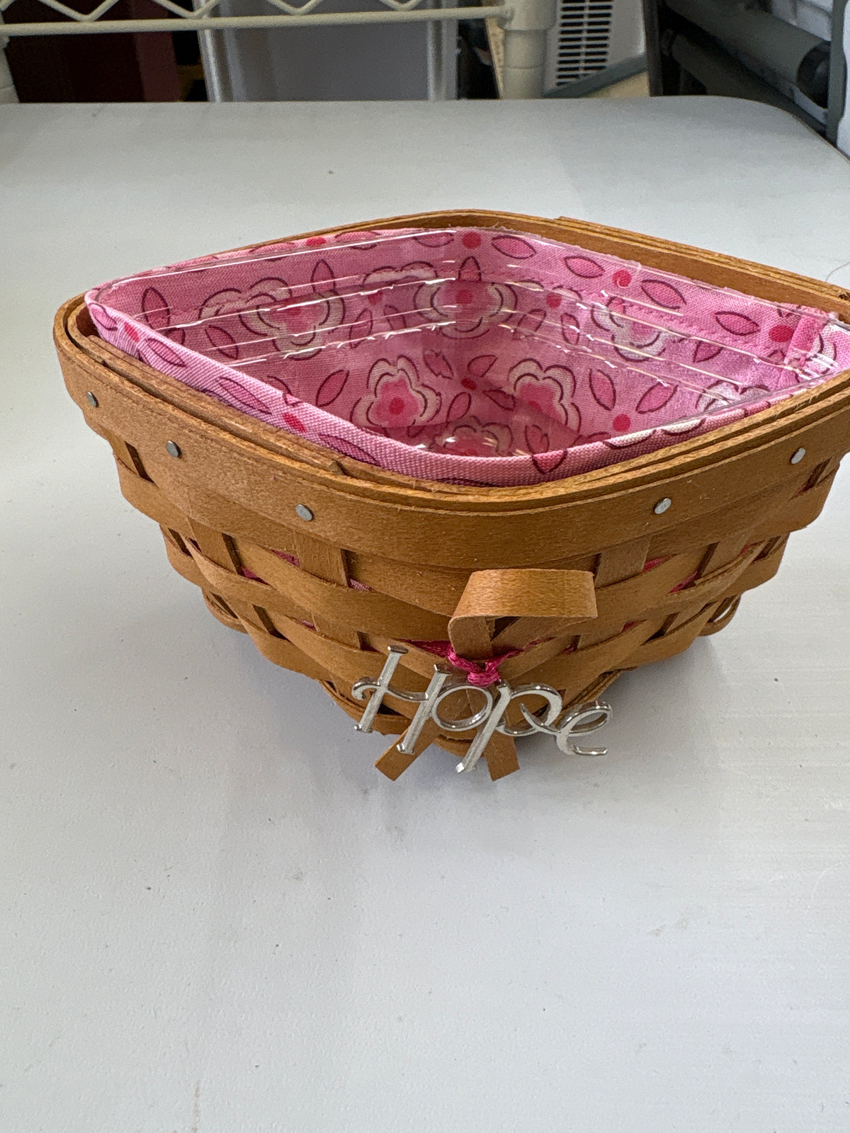 Longaberger 2012 Horizon of Hope with Liner, Protector and Tie on in Warm Brown