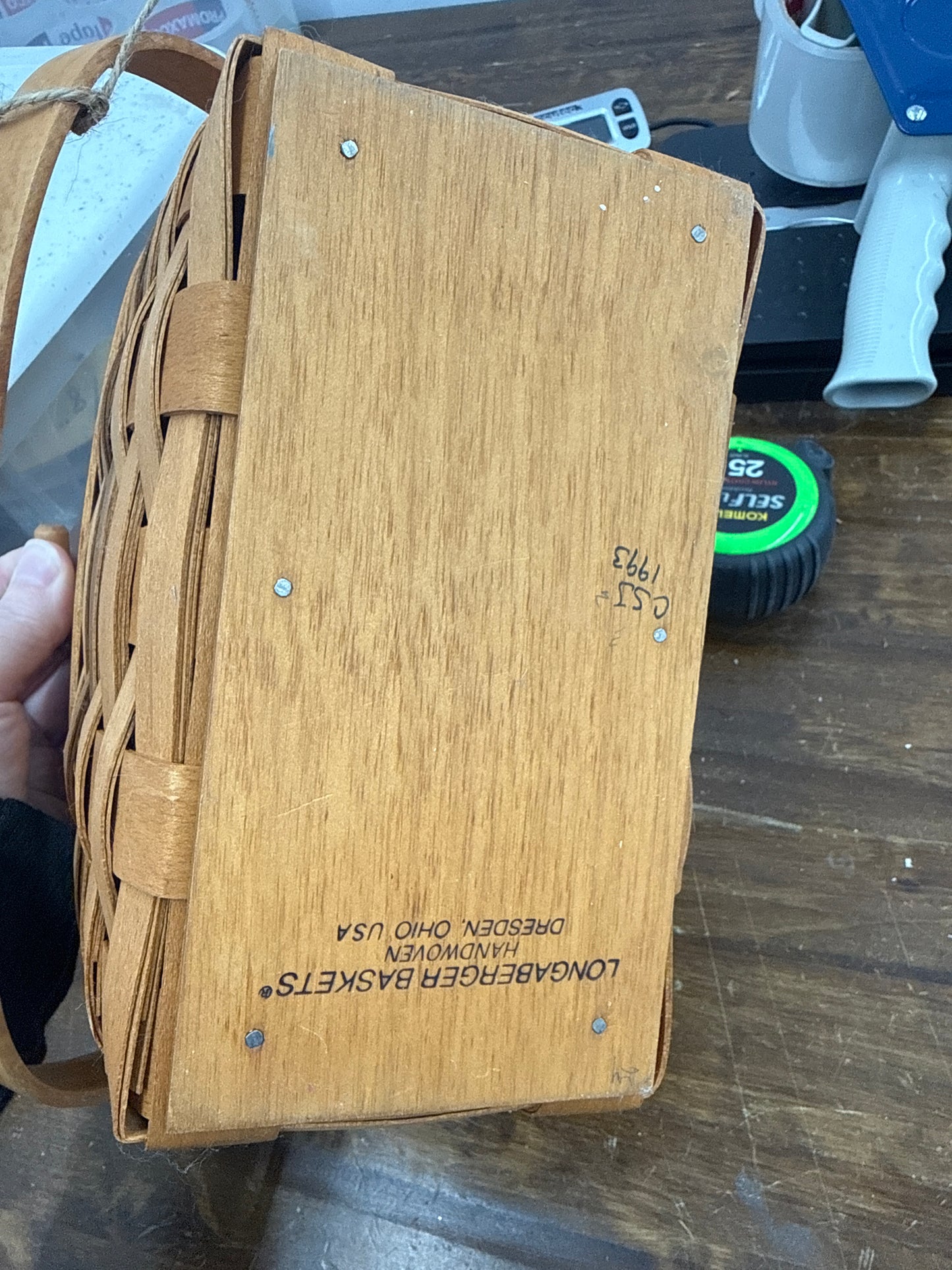 Longaberger medium purse basket