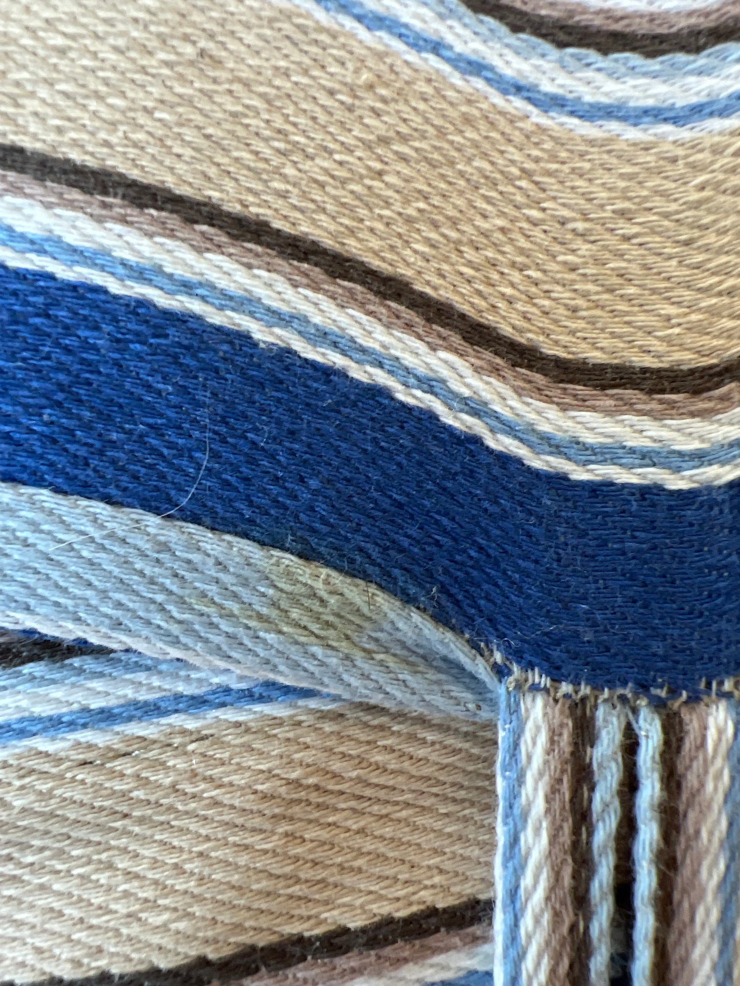 Homestead cabana blue pillow. (Has small stain)