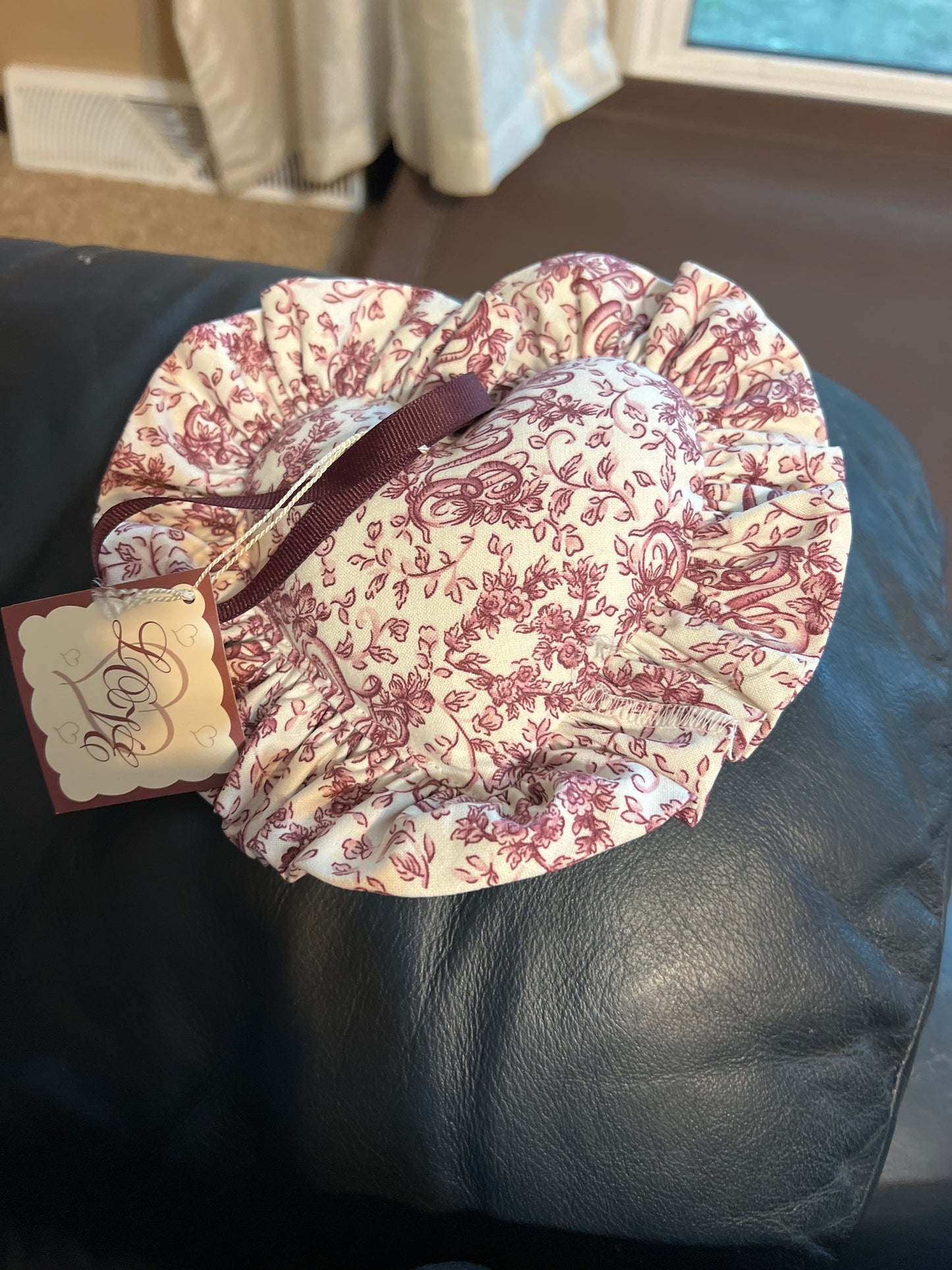 Longaberger heart pillow in purple