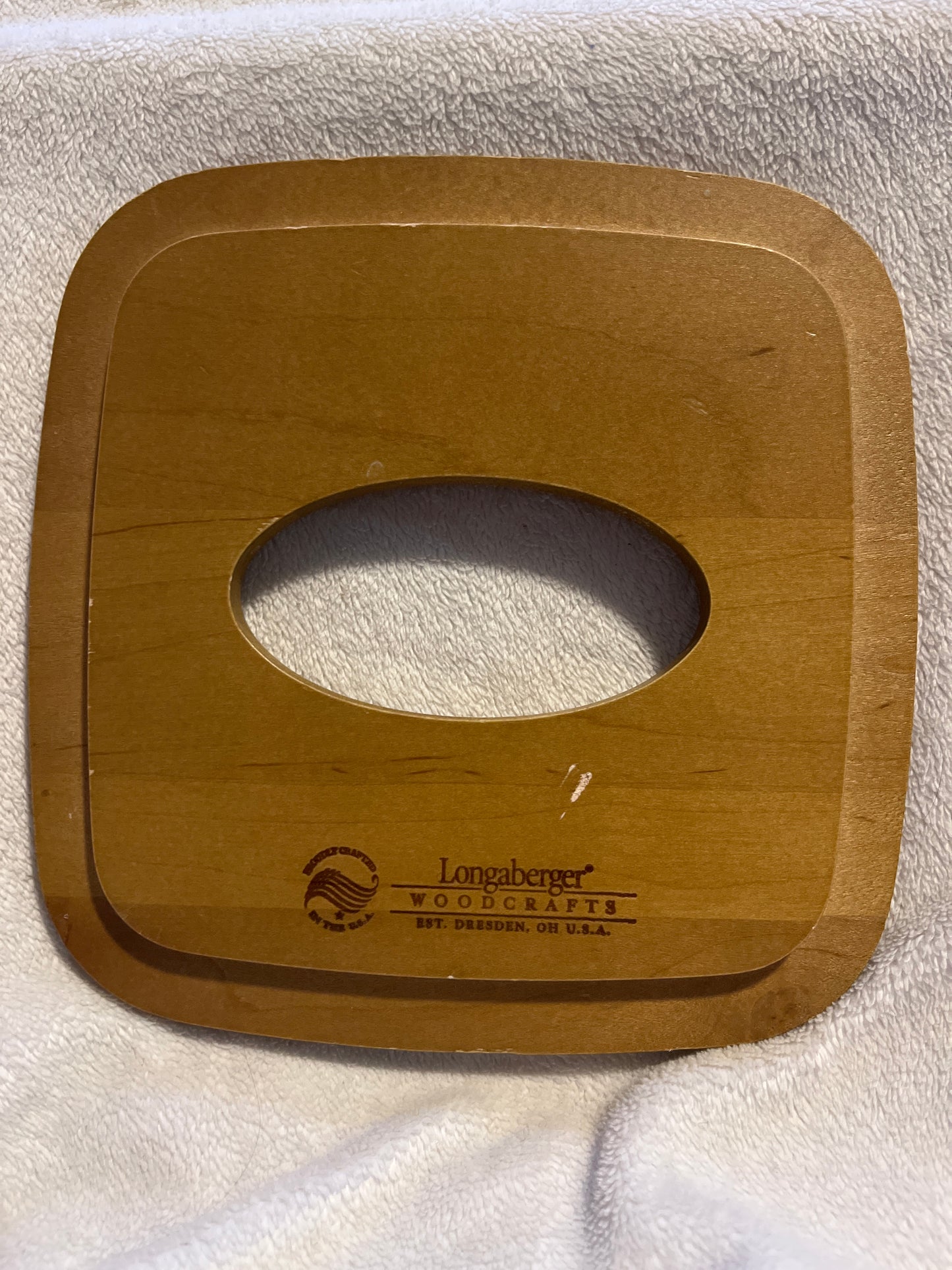 Longaberger 6.5”x6.5” tissue box