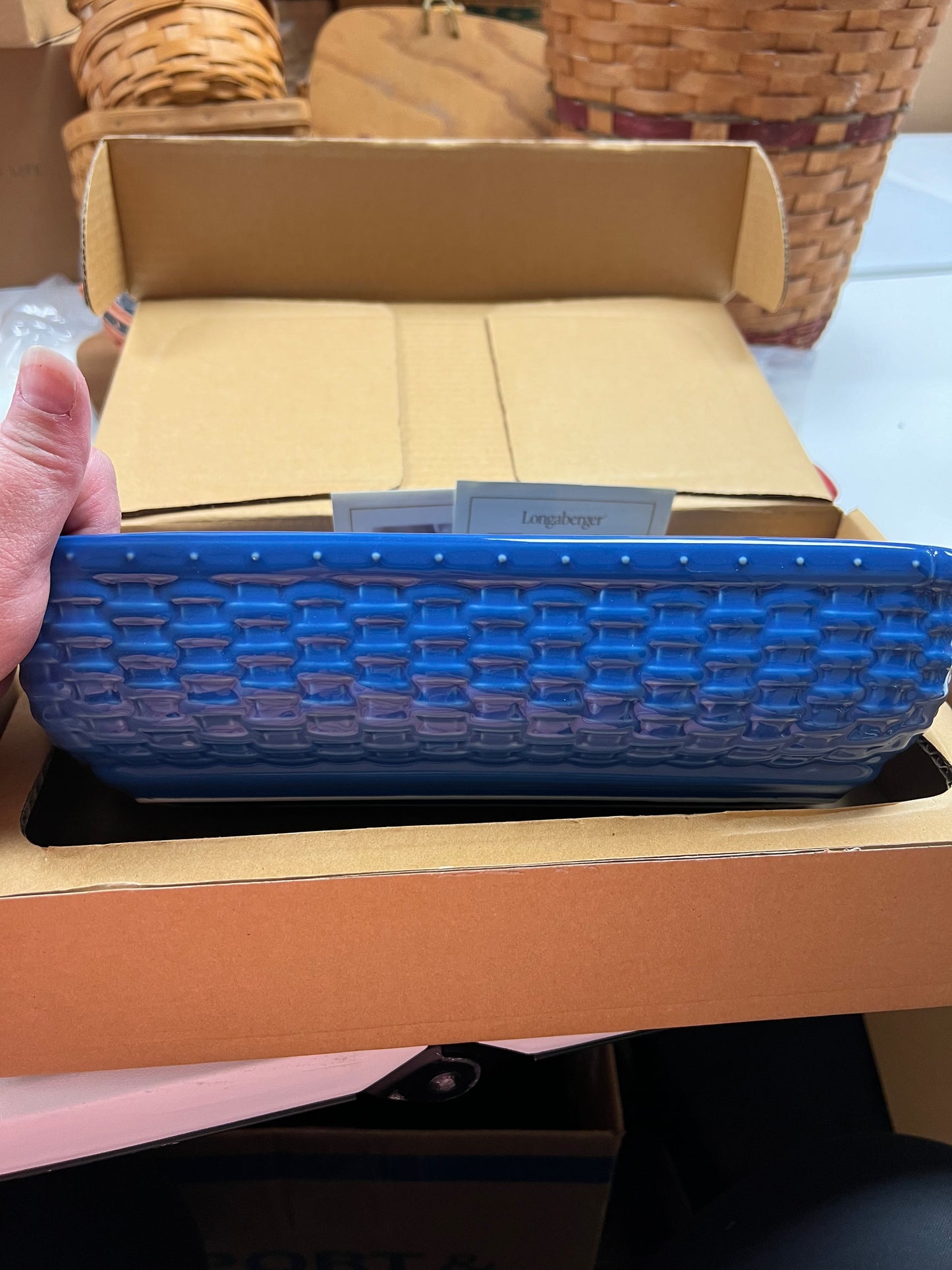 Longaberger Woven reflections server in cornflower (may not be in original box)