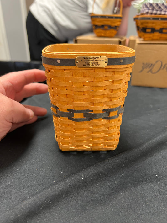 Longaberger J.W. Collection Miniature 1997 Edition Waste Basket
