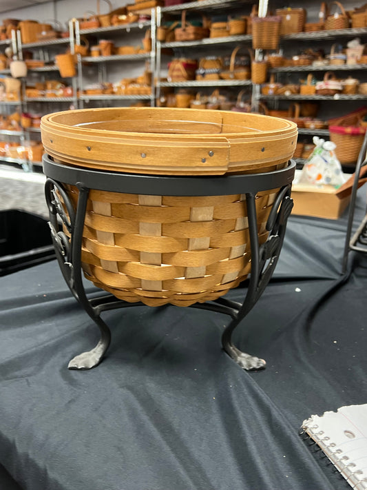 Longaberger flora basket in wrought iron with protector