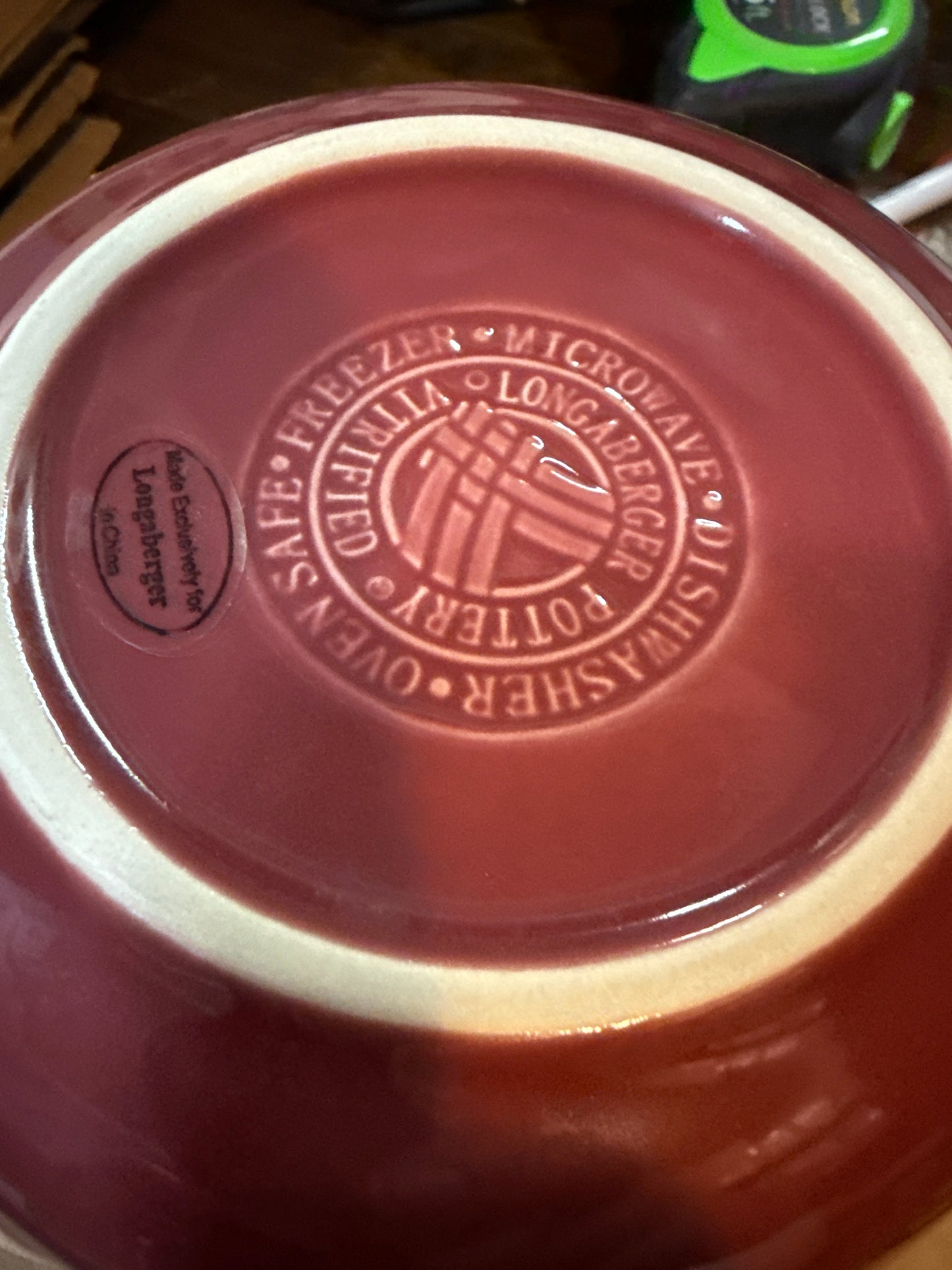 Longaberger small soup tureen in paprika