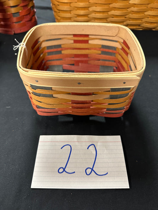 Longaberger Turning Leaves Rectangle Basket Multicolored