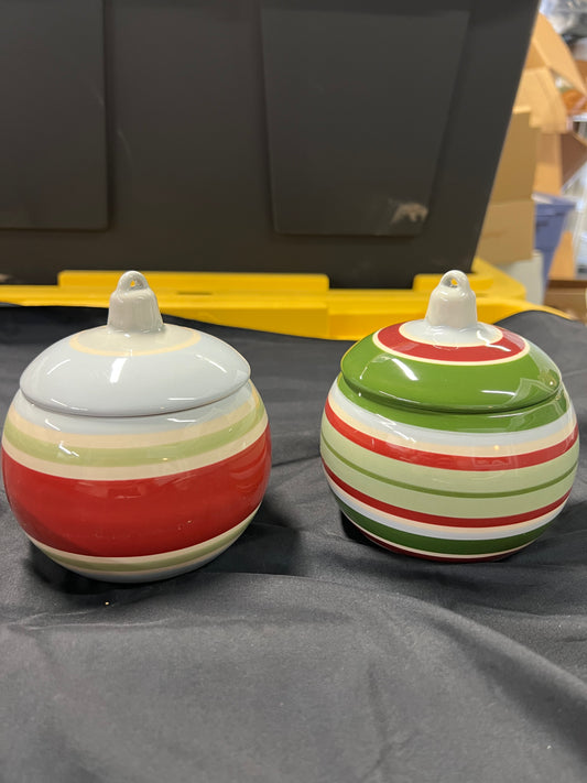 Longaberger set of 2 ornament candle holders