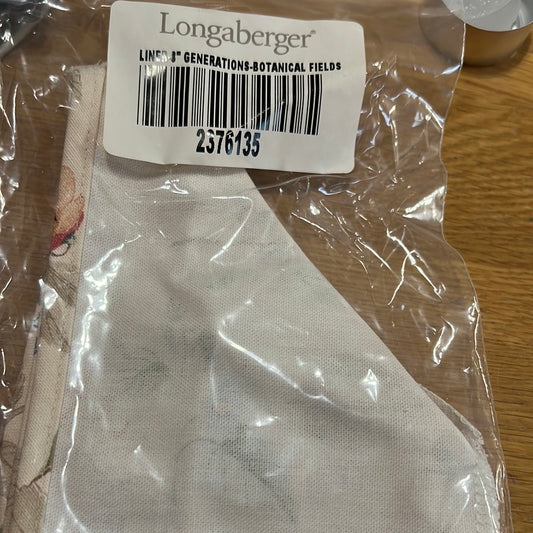 Longaberger 8” generations liner in botanical fields