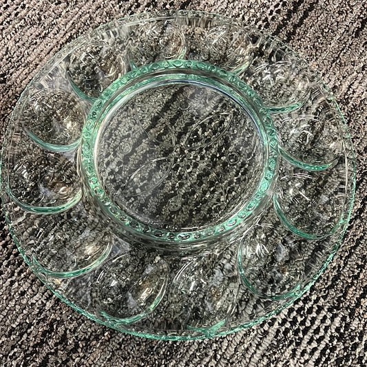 Longaberger glass egg plate