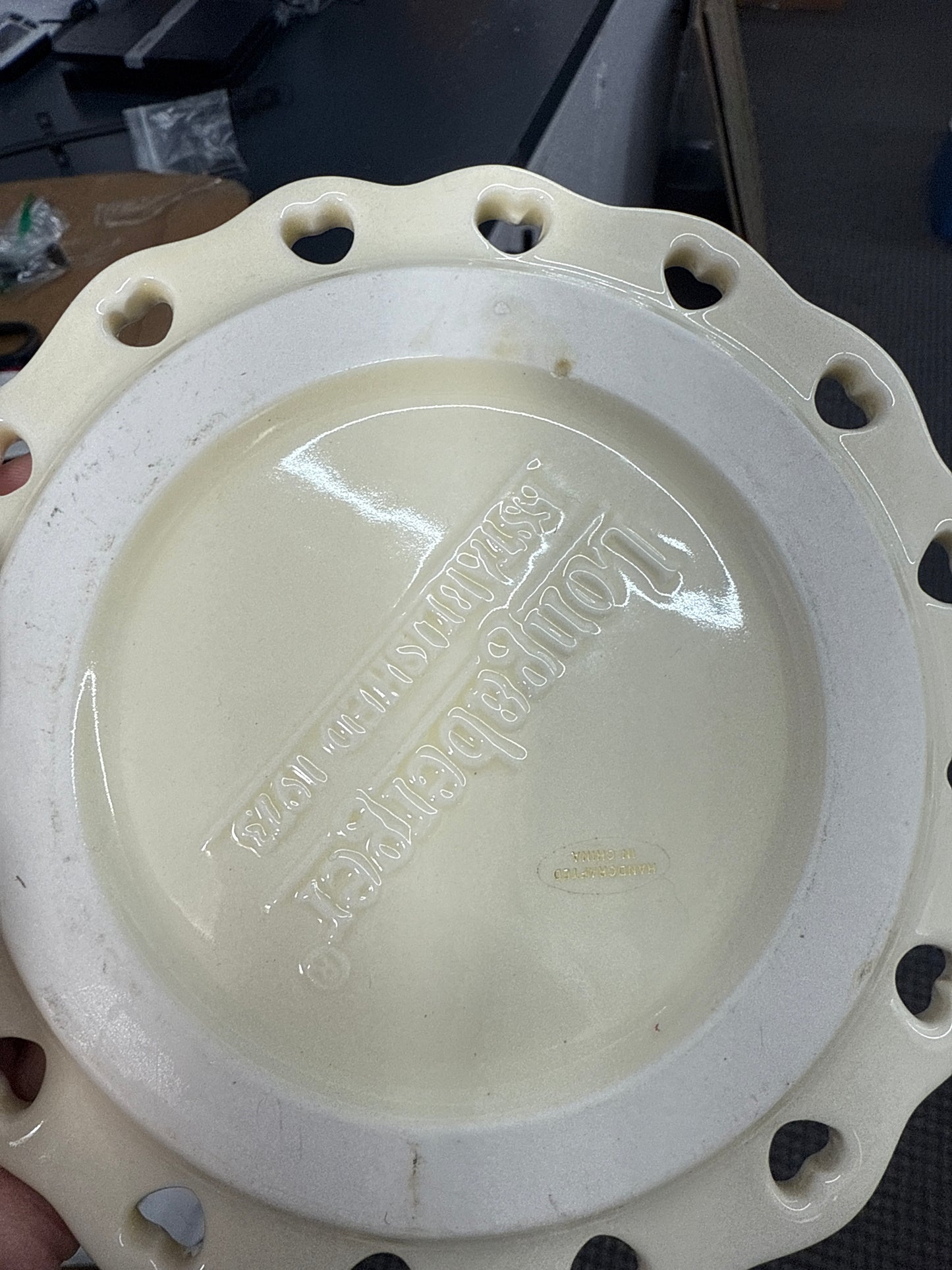 Longaberger sweetest heart candle plate