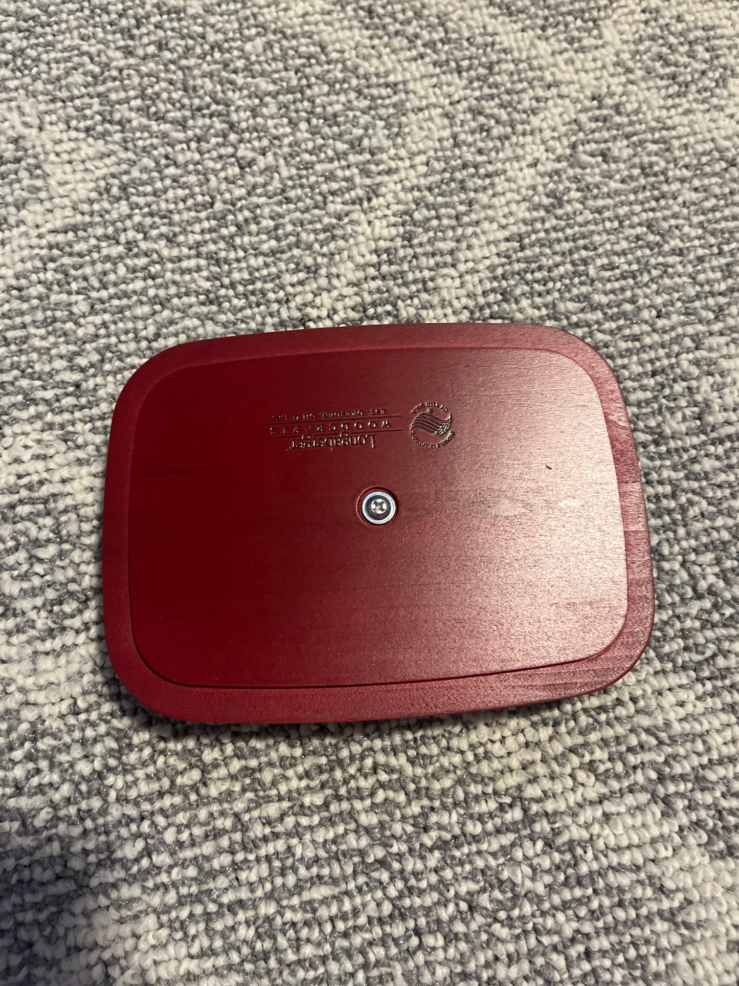 Longaberger 6.5”x4.75” rectangular lid red