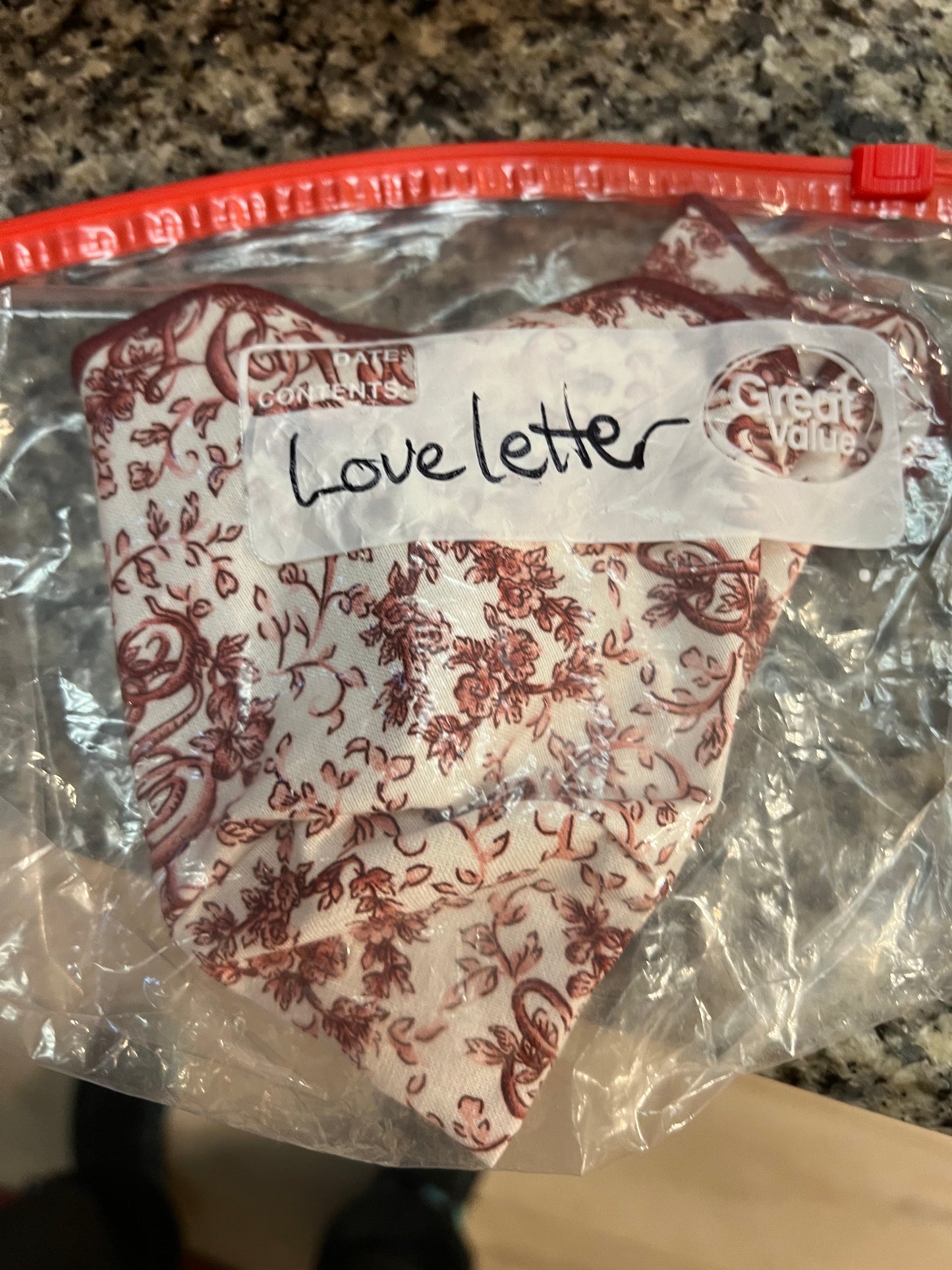 Longaberger love letter liner In love