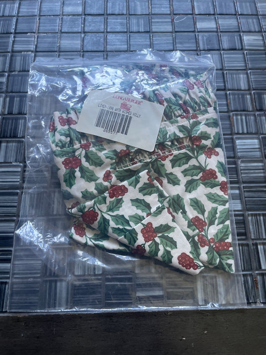 Longaberger Liner 1998 winter wishes holly