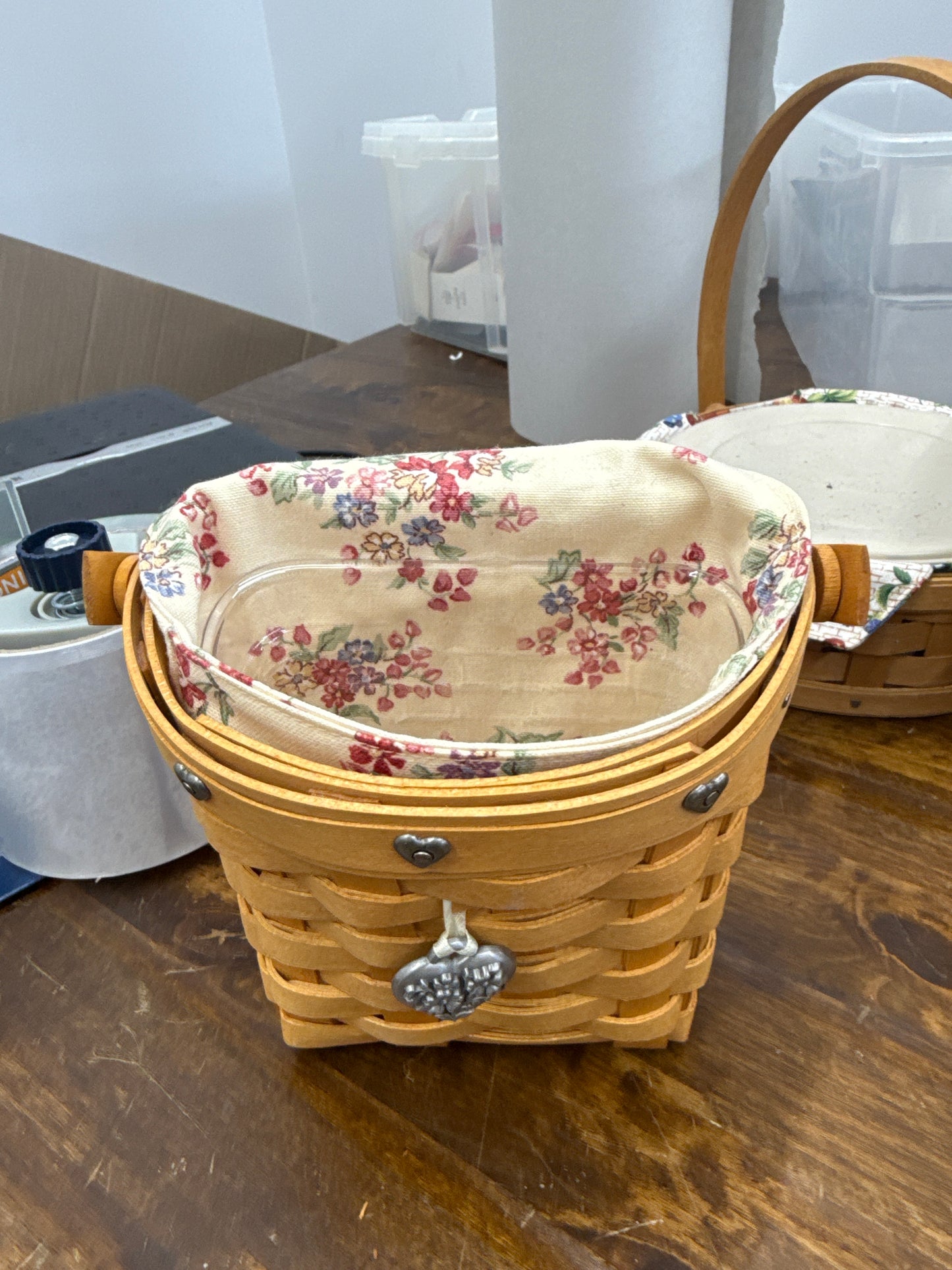 Longaberger 2001 live notes basket with liner and protector