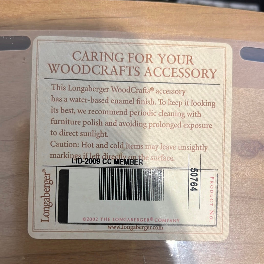 Longaberger 2009 collectors club member lid