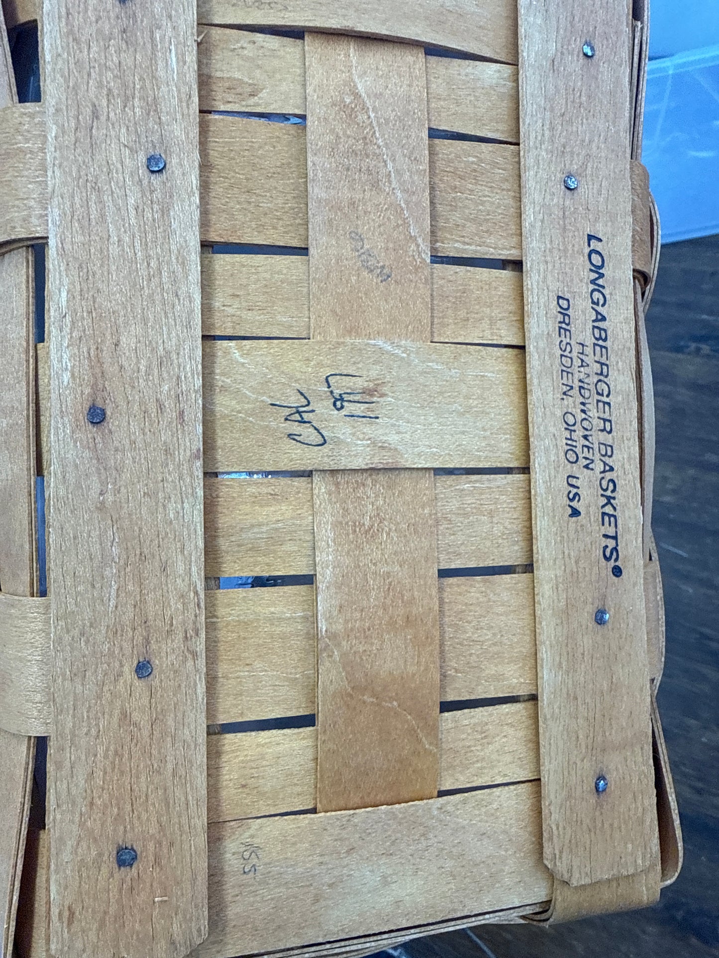 Longaberger spring basket with protector