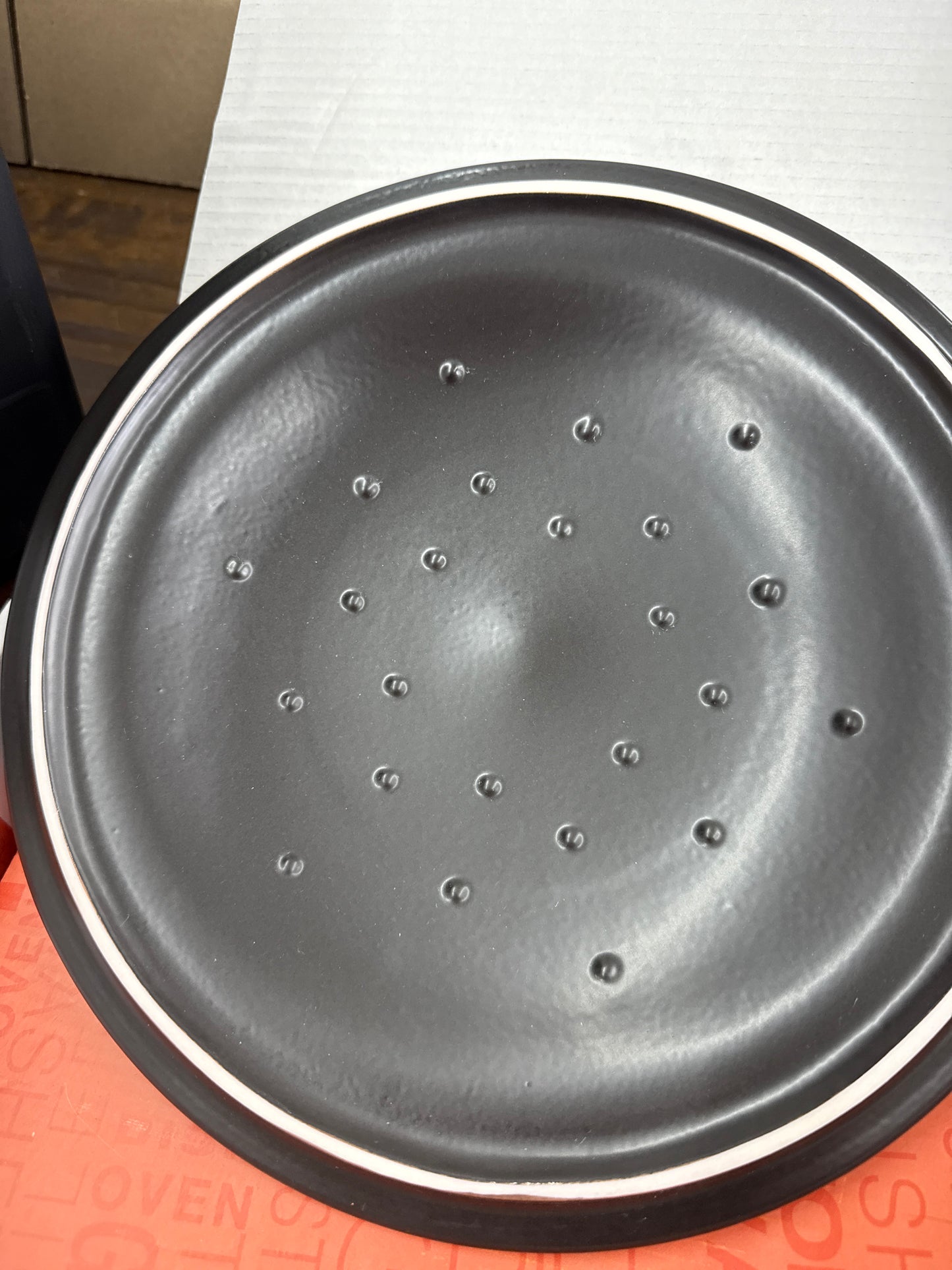 Longaberger flameware 11 1/2 inch skillet lid in ebony