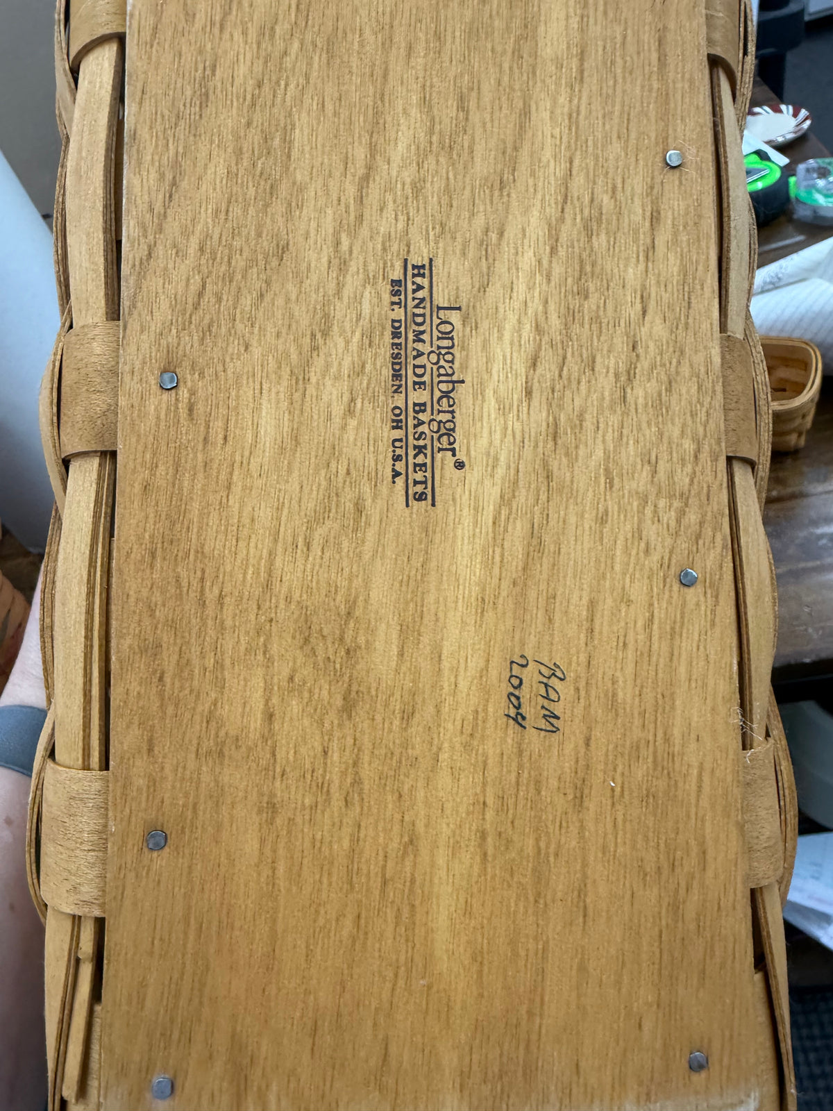Longaberger catalog basket - has a couple marking as shown