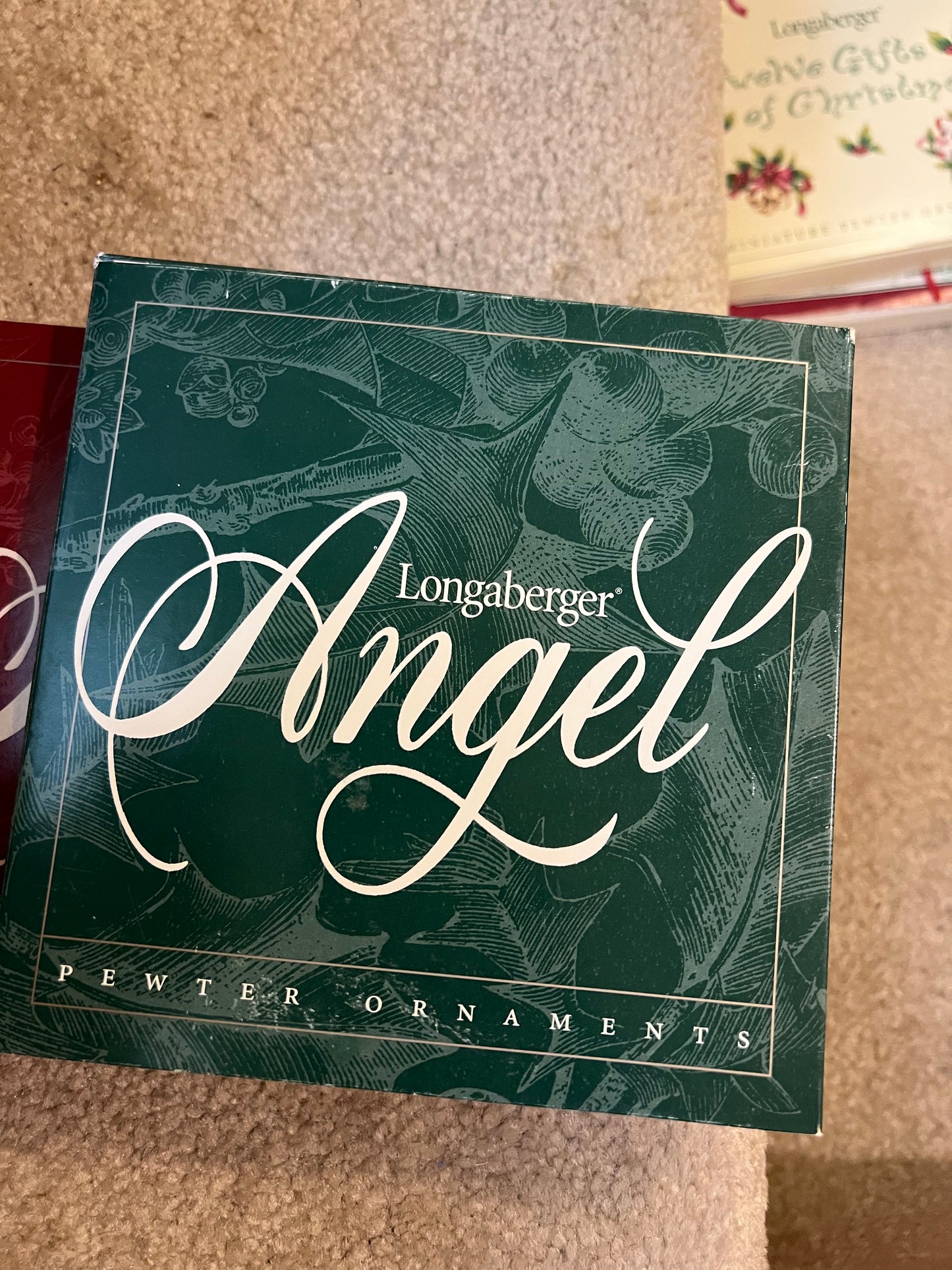 Longaberger pewter angel ornaments set