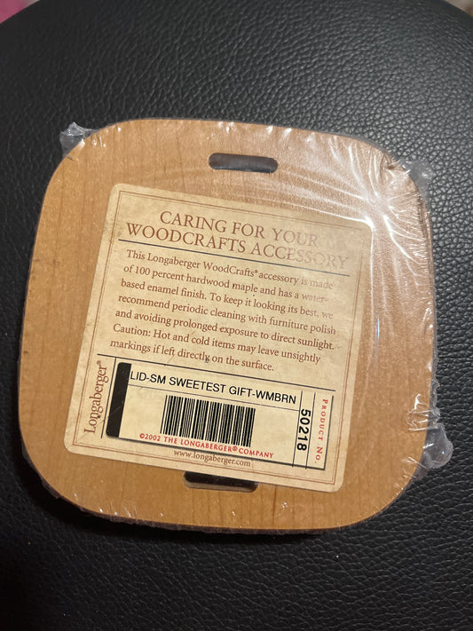 Longaberger lid Small Sweetest Gift