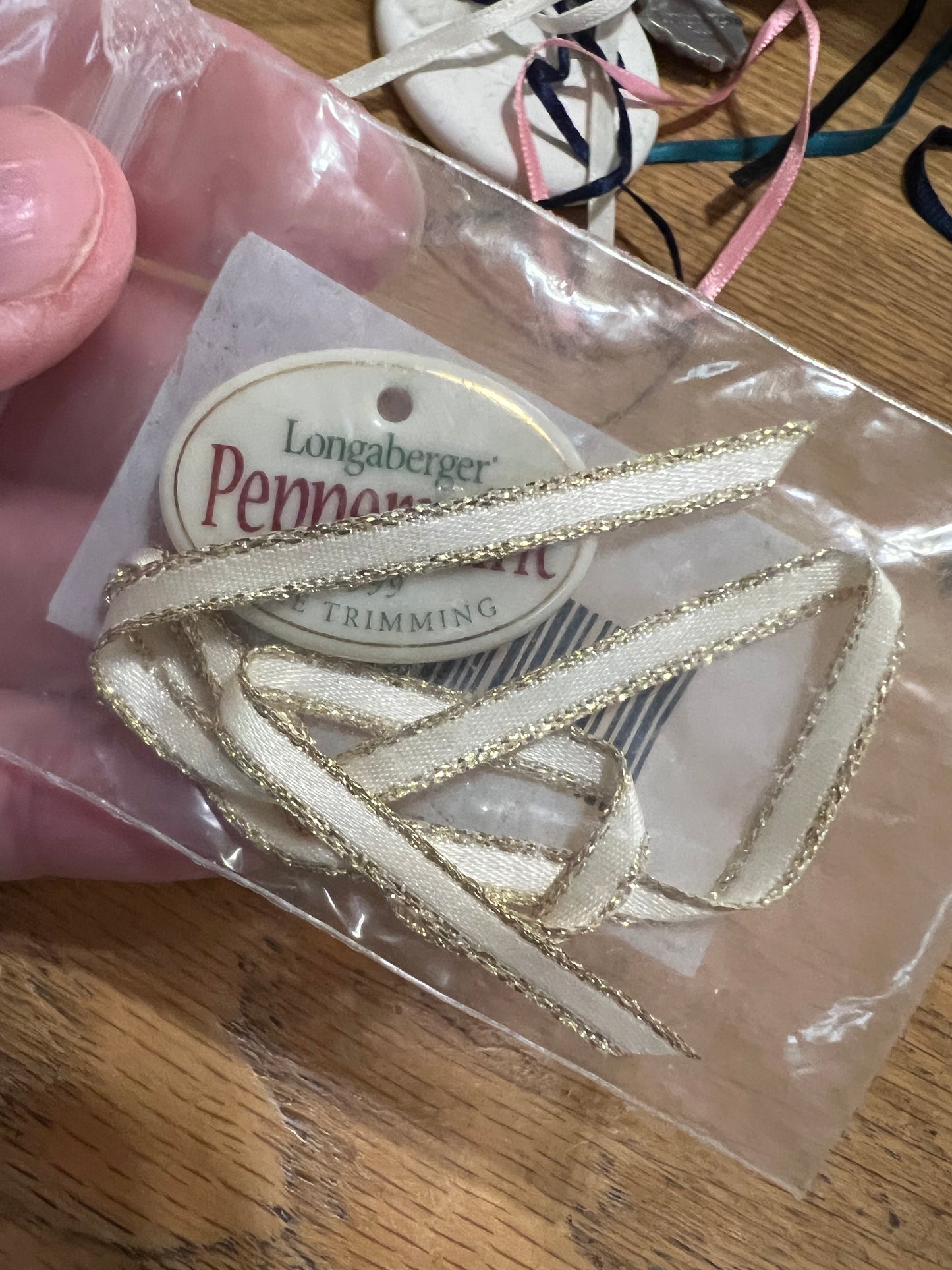 Longaberger peppermint tie on