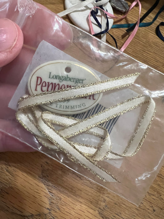 Longaberger peppermint tie on