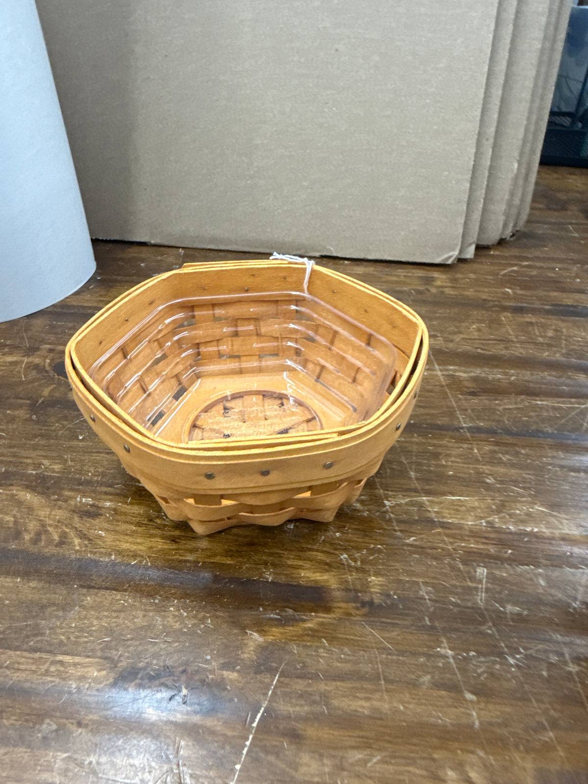 Longaberger sage basket with protector