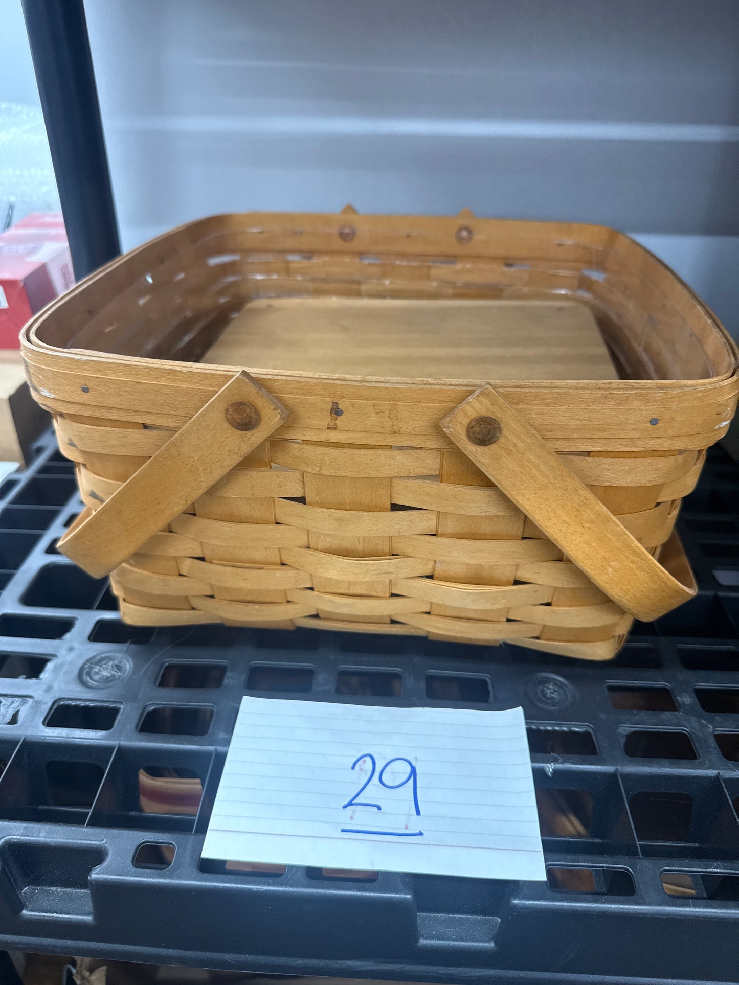 Longaberger cake basket with protector and riser