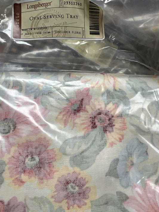 Longaberger Oval Serving Tray Liner in Sunflower floral