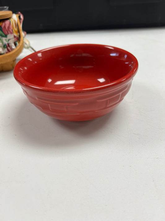 Longaberger small cereal bowl in tomato