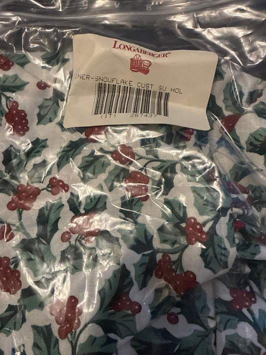Longaberger customer snowflake stand up liner in traditional holly