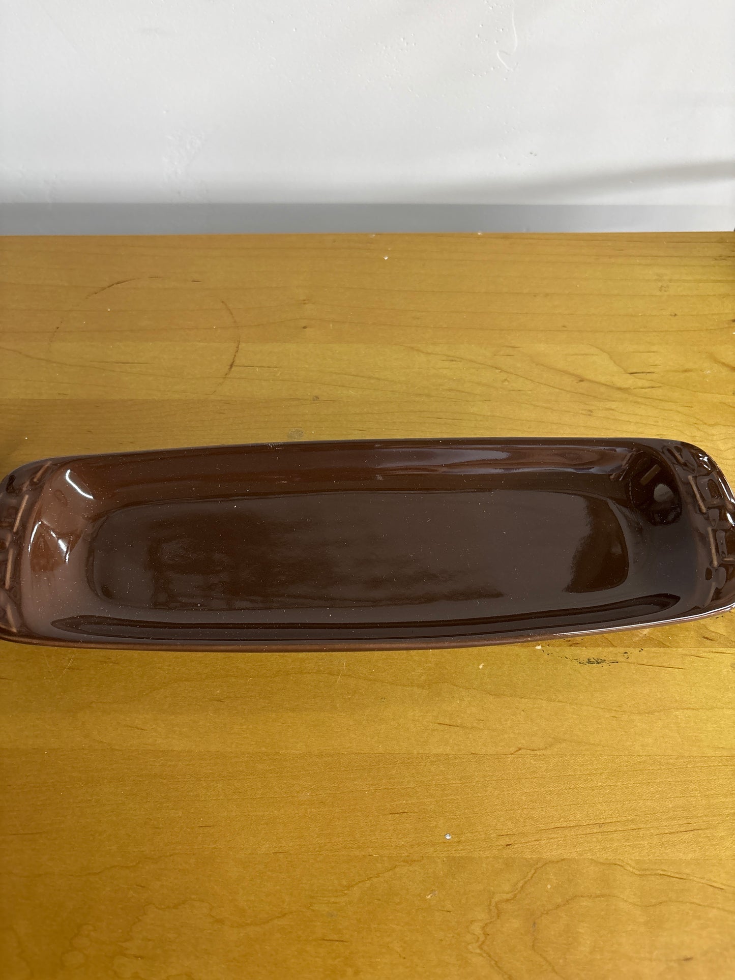 Longaberger Olive Plate in Chocolate