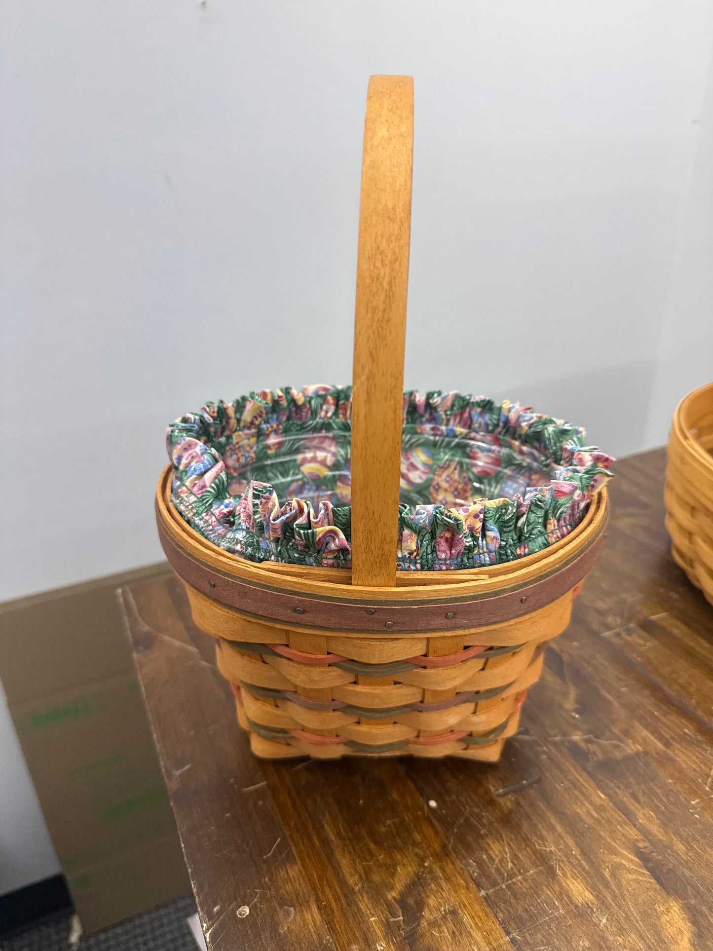 Longaberger 1996 Easter basket with liner and protector