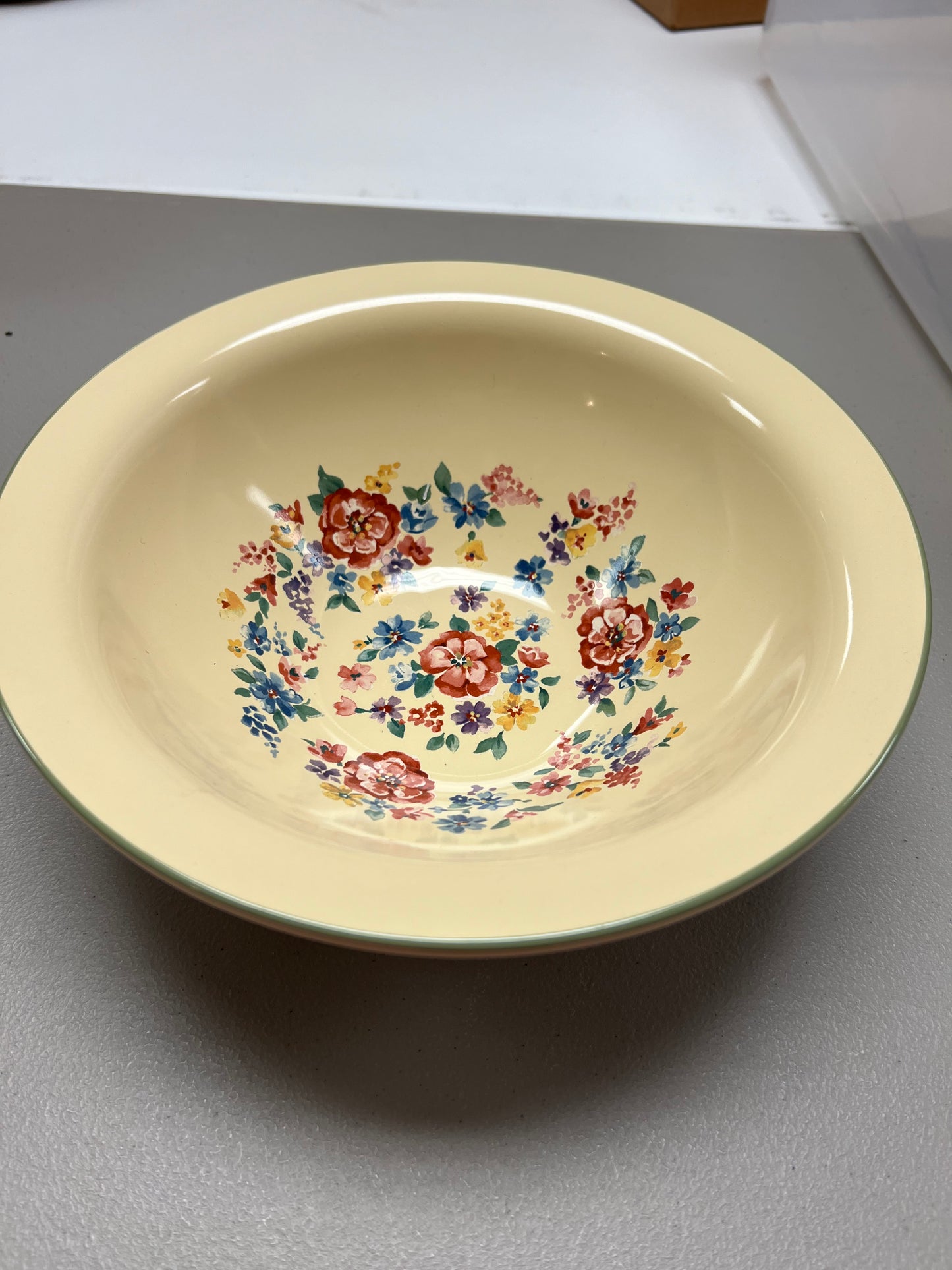 Longaberger spring floral bowl