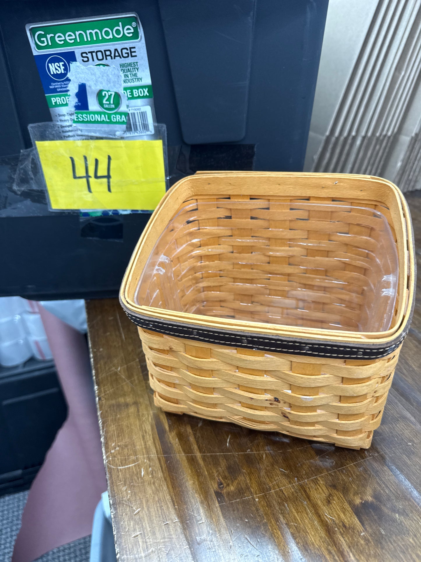 Longaberger daddy’s caddy with protector (basket and protector had some staining)