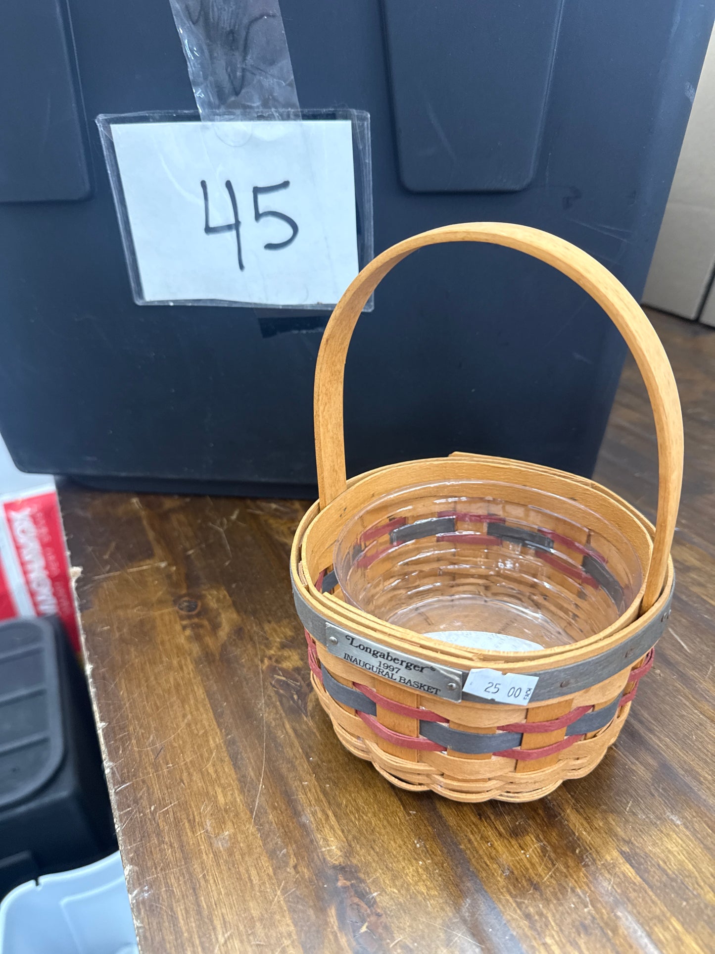 Longaberger 1997 inaugural basket with protector